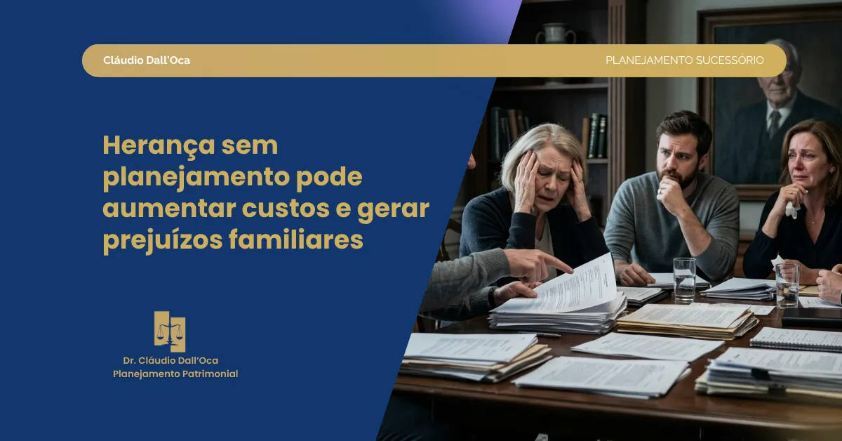 Herança sem planejamento: quanto sua família pode pagar a mais de imposto e custos