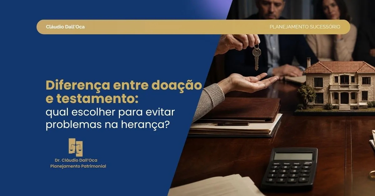 Diferença entre doação e testamento na herança