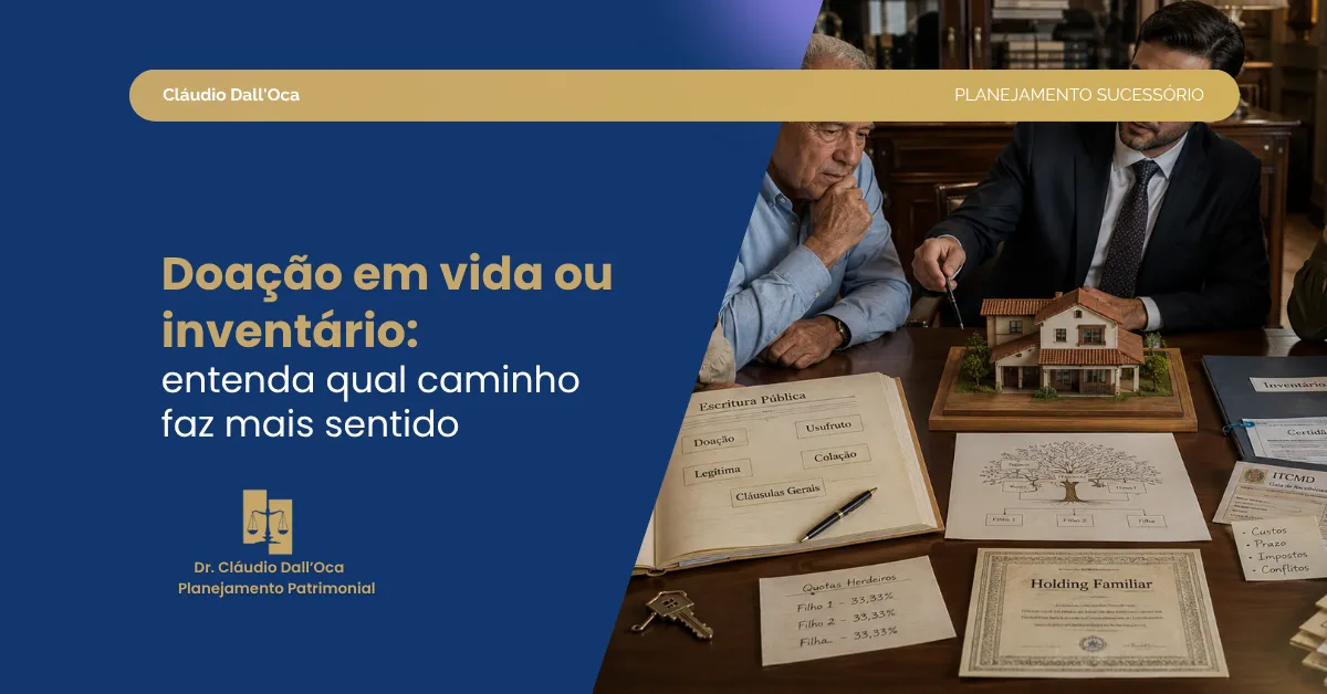 Doação em vida ou inventário: como decidir melhor