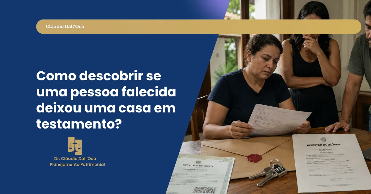Pessoa falecida prometeu deixar uma casa: como saber se existe testamento?