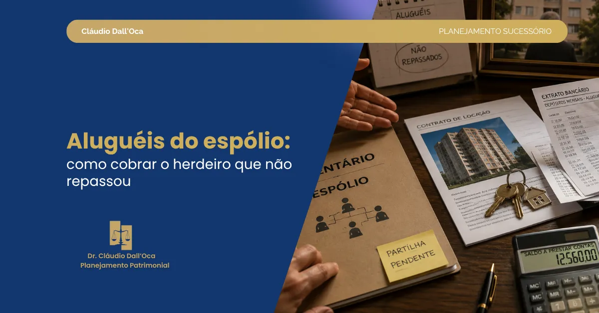 Herdeiro ficou com os aluguéis do espólio: como cobrar?