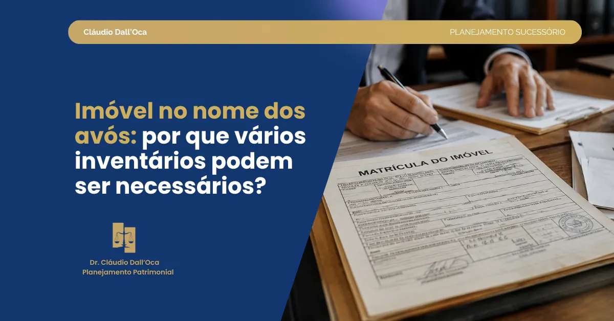 Imóvel no nome dos avós exige vários inventários?