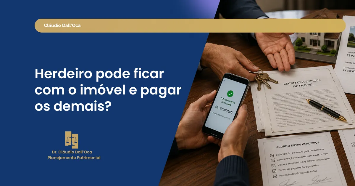 Um herdeiro pode ficar com o imóvel e pagar os outros em dinheiro?