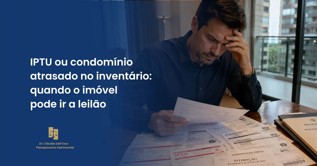 Imóvel do espólio com IPTU ou condomínio atrasado pode ir a leilão?