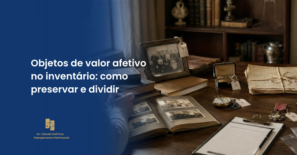Como dividir objetos de valor afetivo no inventário sem deixar que desapareçam?