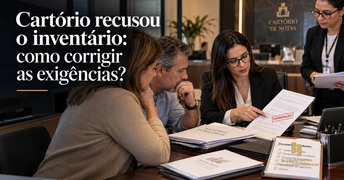 O cartório recusou o inventário extrajudicial: como corrigir as exigências?