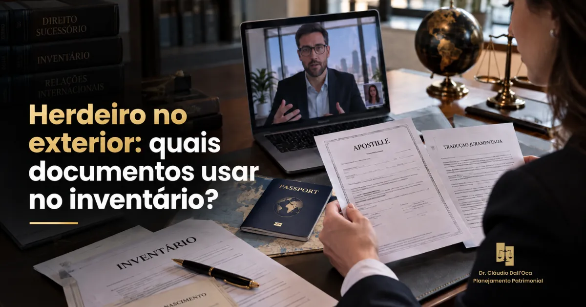 Herdeiro mora no exterior: documentos para o inventário