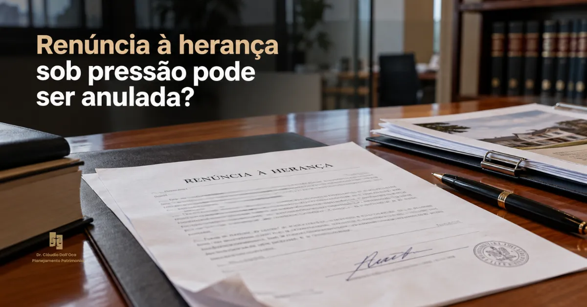 Renúncia à herança sob pressão: quando cabe anulação?