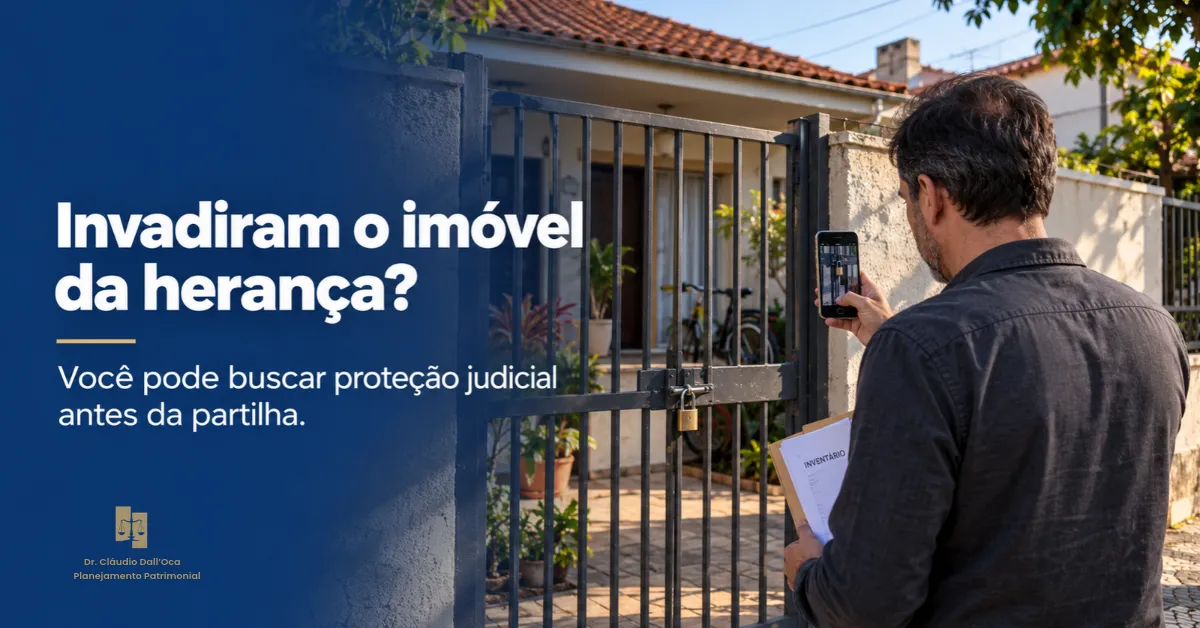 Imóvel da herança invadido: quem pode agir antes da partilha?